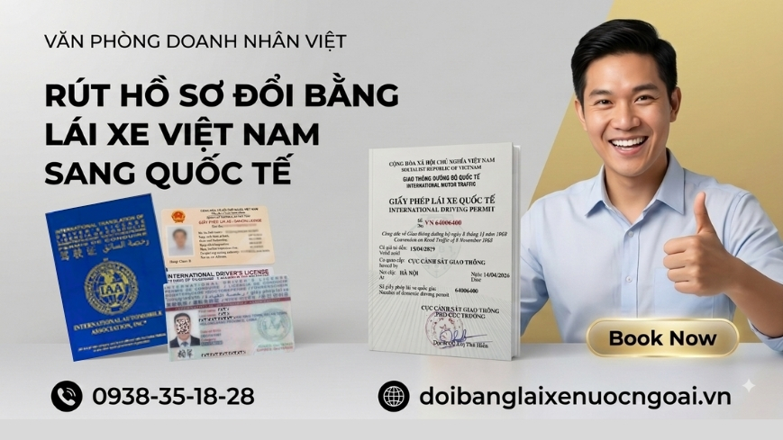 Rút hồ sơ đổi bằng lái xe Việt Nam sang quốc tế