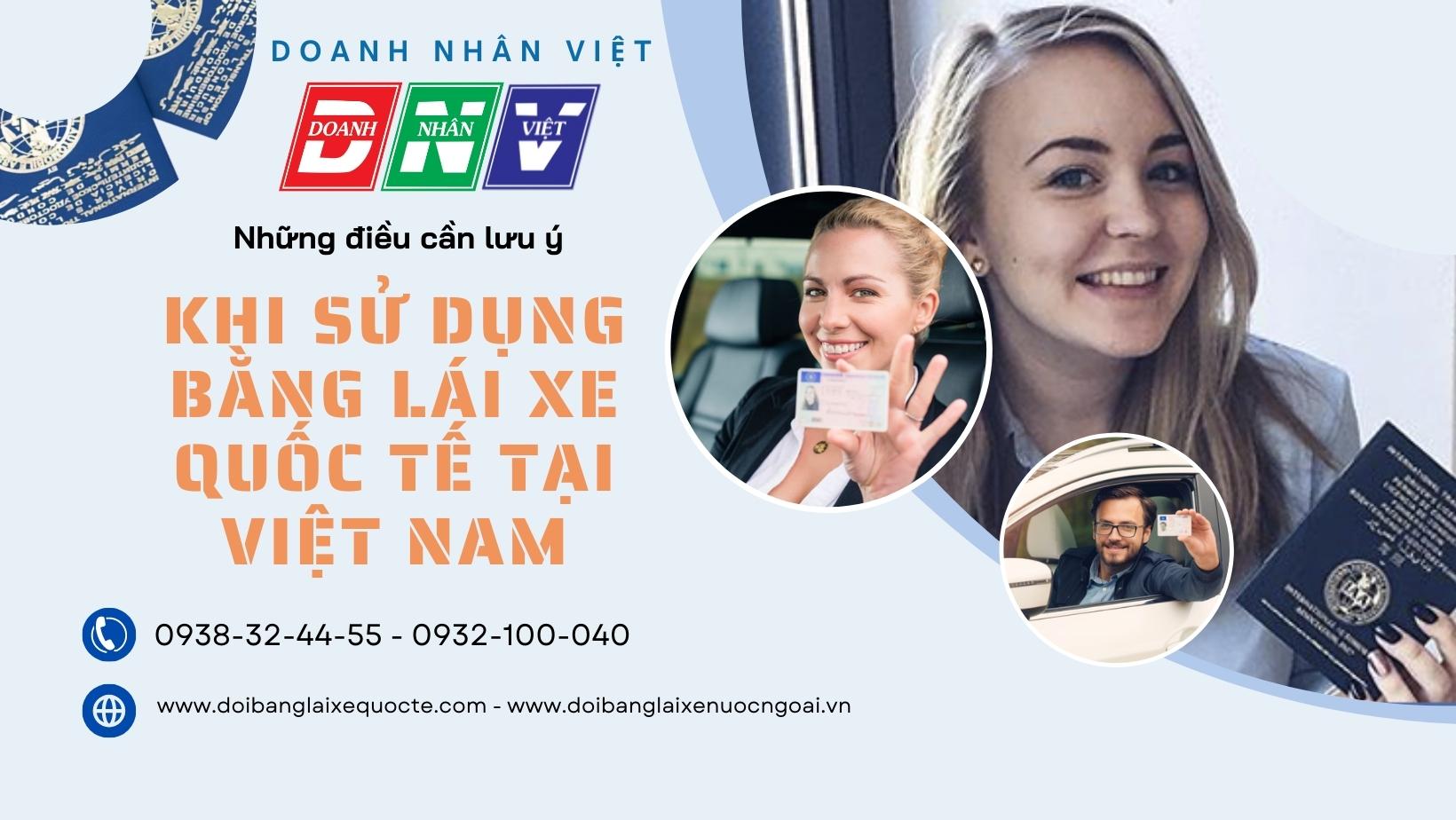 Sử dụng bằng lái xe quốc tế tại Việt Nam