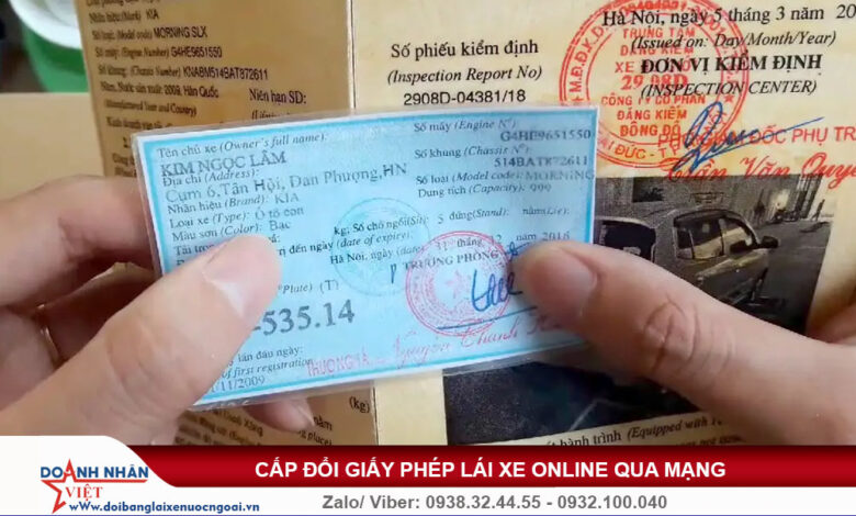 Sử dụng giấy đăng ký xe