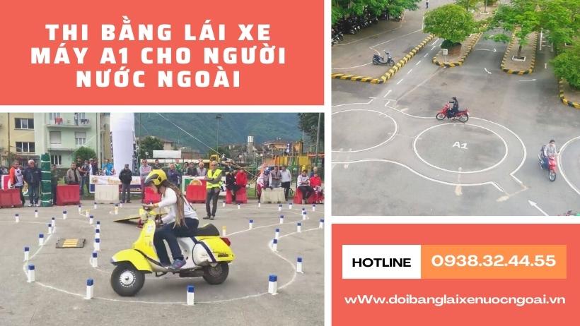 Thi bằng lái xe máy A1 cho người nước ngoài