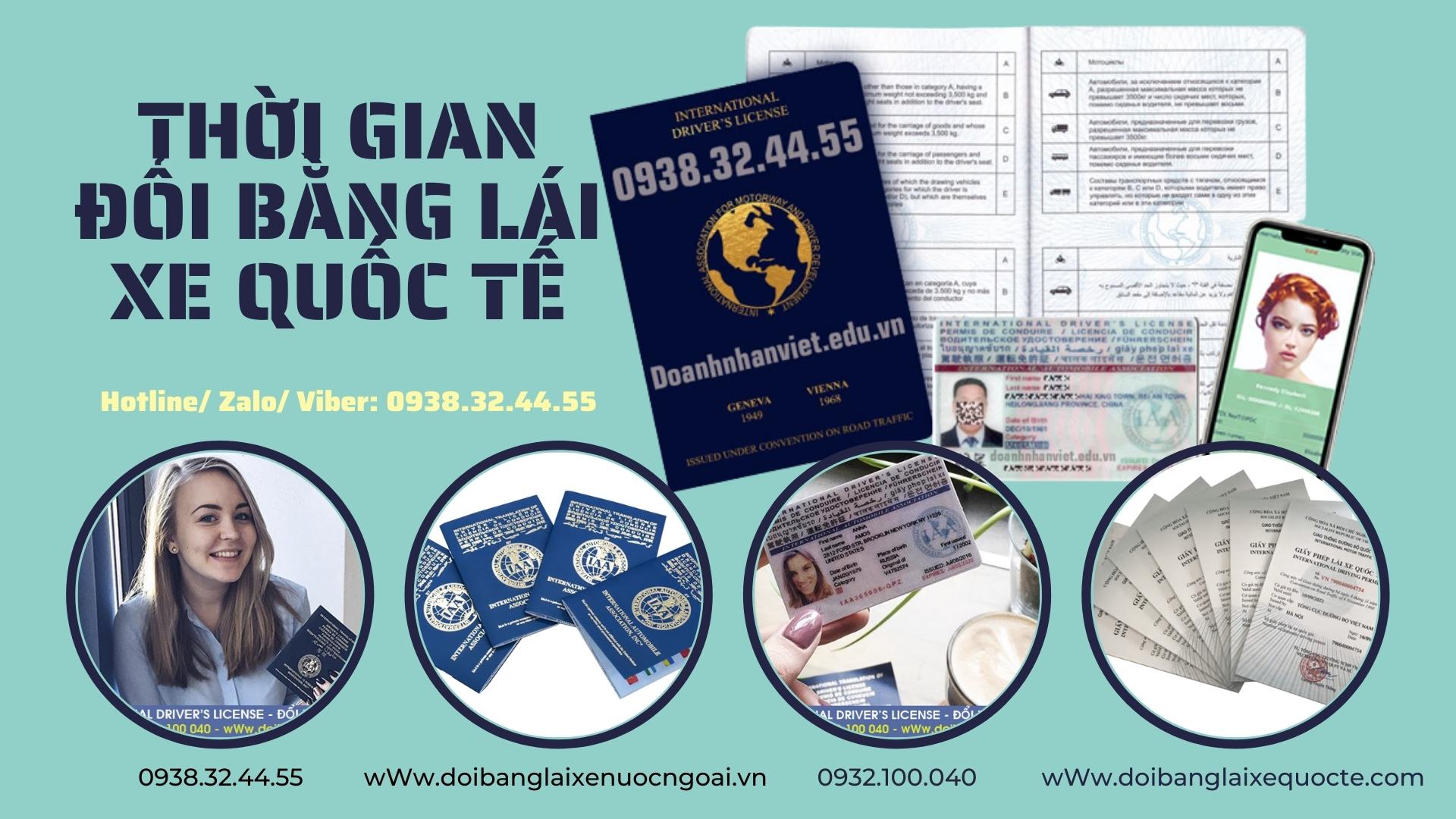 Thời gian đổi bằng lái xe quốc tế