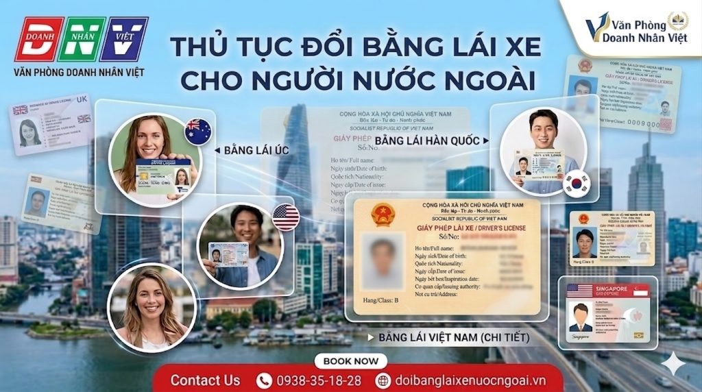 Thủ tục đổi bằng lái xe cho người nước ngoài