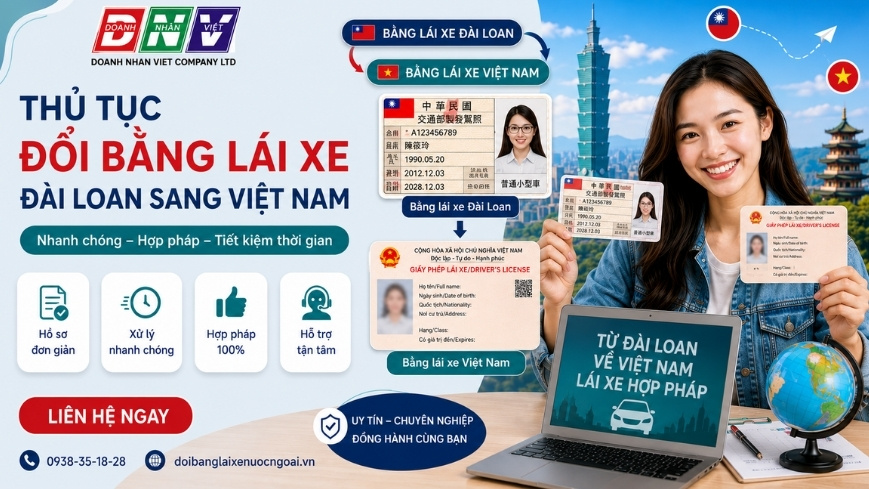 Thủ tục đổi bằng lái xe Đài Loan sang Việt Nam