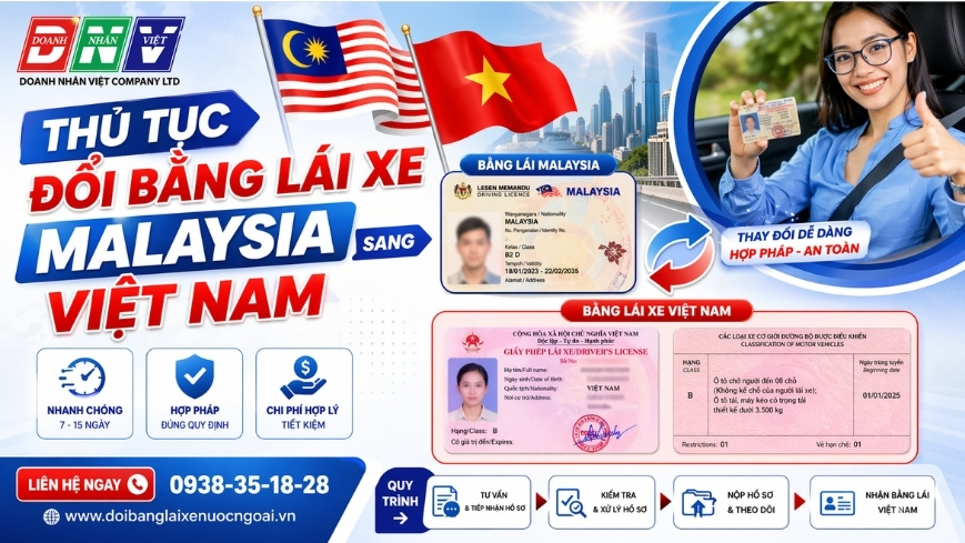 Thủ tục đổi bằng lái xe Malaysia sang Việt Nam
