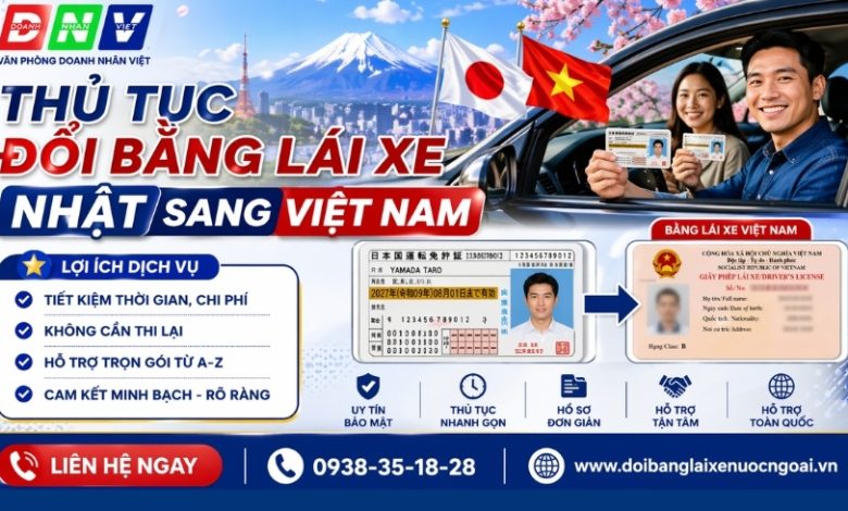 Thủ tục đổi bằng lái xe Nhật sang Việt Nam