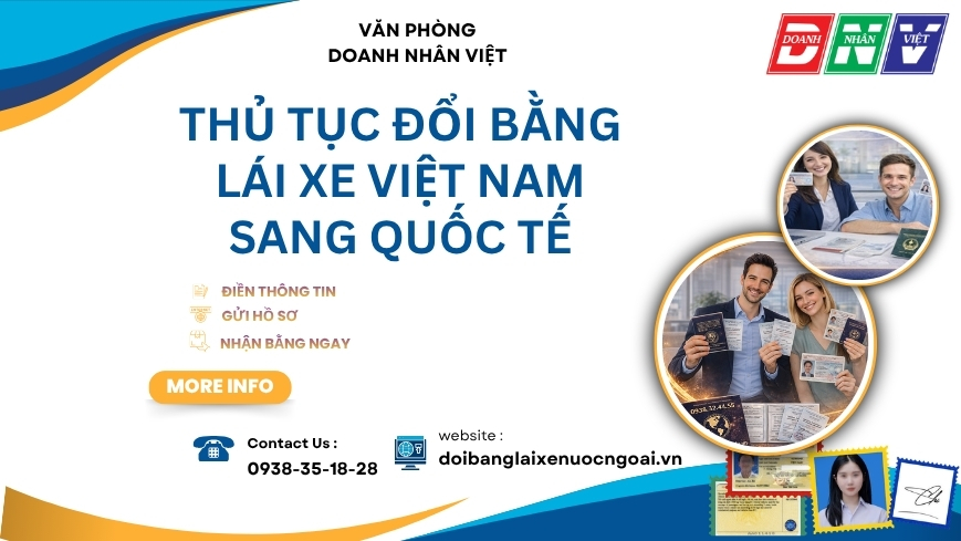Thủ tục đổi bằng lái xe Việt Nam sang quốc tế