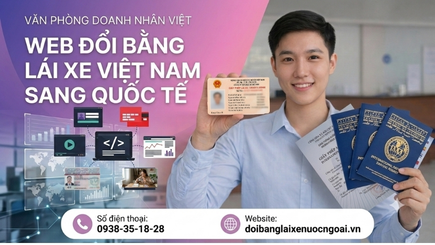 Web đổi bằng lái xe Việt Nam sang quốc tế