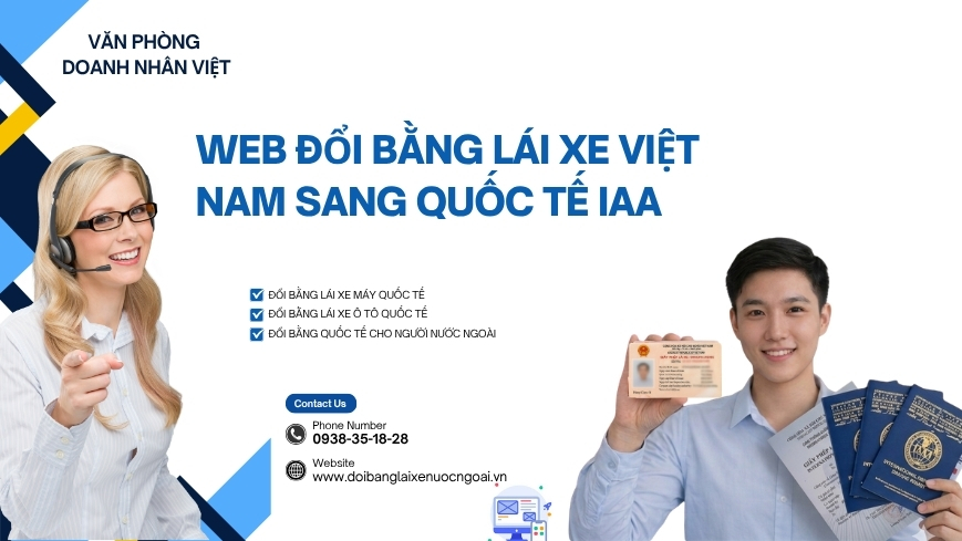 Web đổi bằng lái xe Việt Nam sang quốc tế IAA