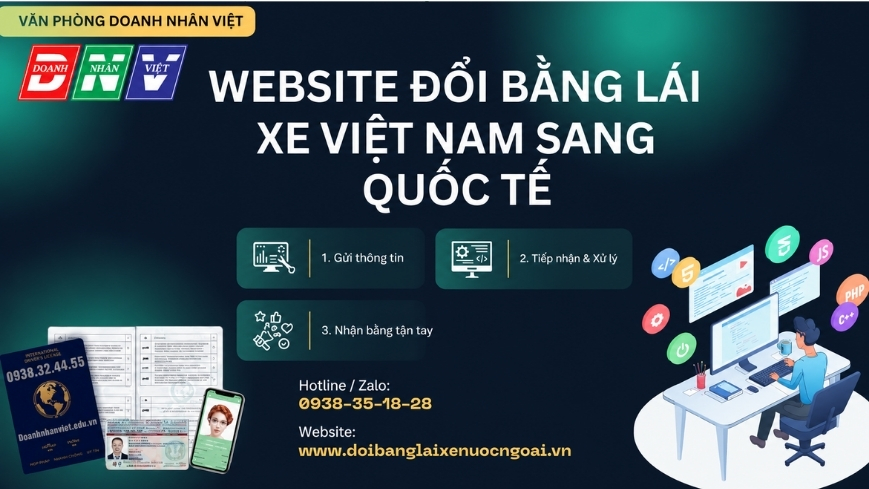 Website đổi bằng lái xe Việt Nam sang quốc tế