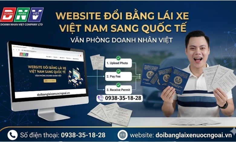 Website đổi bằng lái xe Việt Nam sang quốc tế