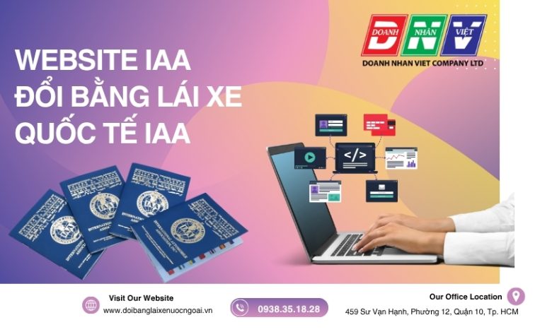 Website IAA đổi bằng lái xe quốc tế IAA