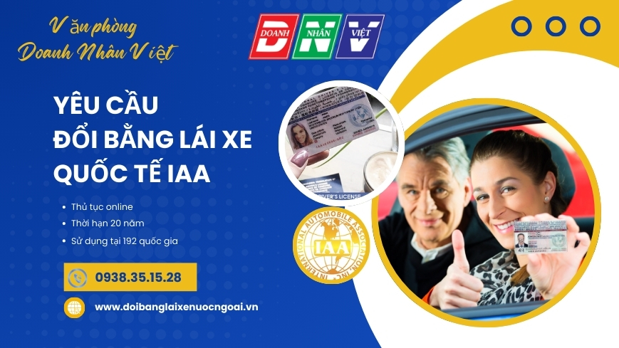 Yêu cầu đổi bằng lái xe quốc tế IAA